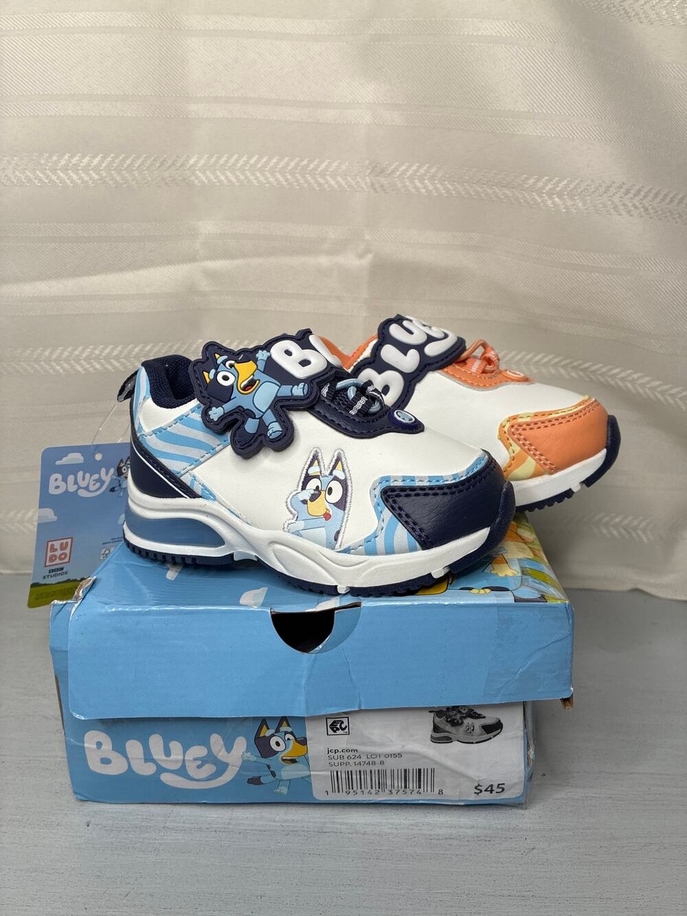 Ground Up Bluey & Bingo Toddler Unisex Athletic Sneakers Blue Orange Size 6M